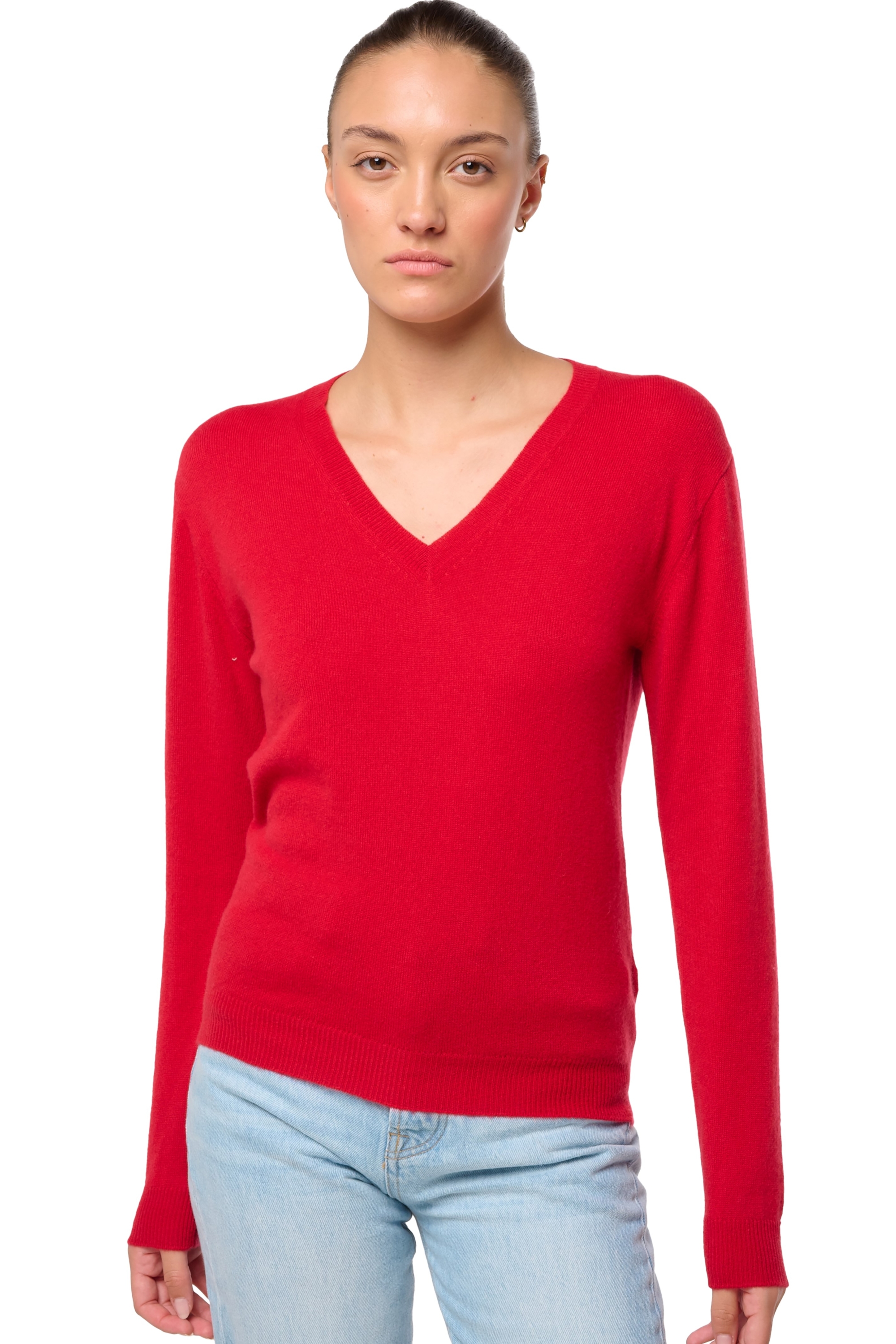 Cashmere kaschmir pullover damen gunstig tessa first deep red xs