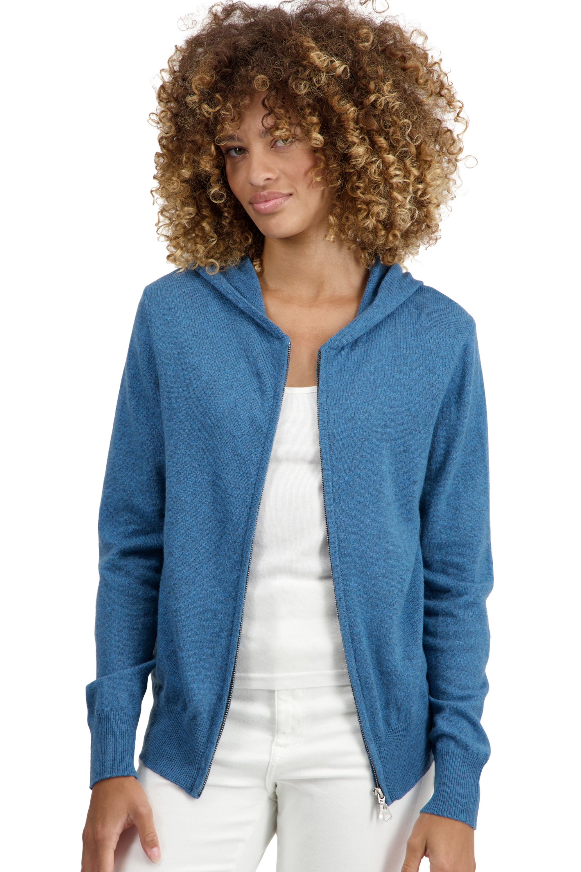 Cashmere kaschmir pullover damen strickjacken cardigan tina first manor blue xl