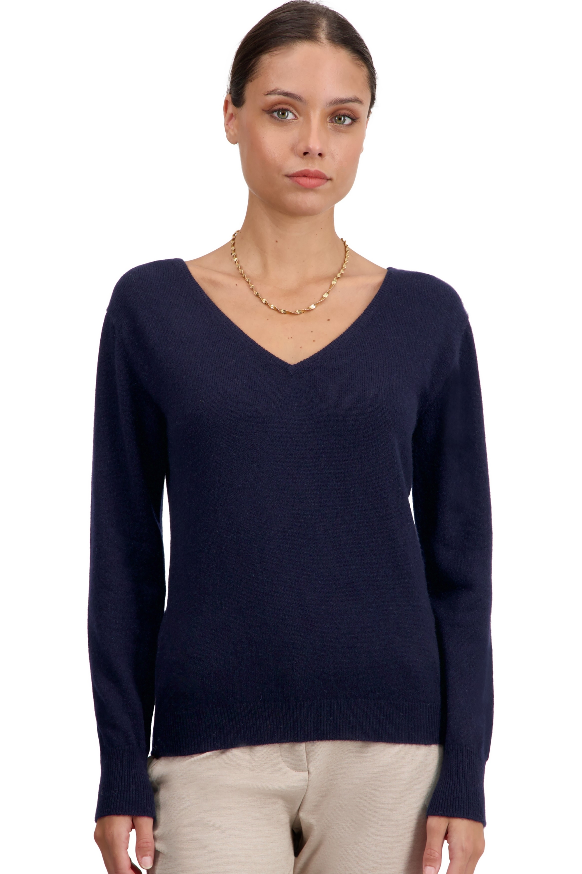 Cashmere kaschmir pullover damen trieste first nachtblau l