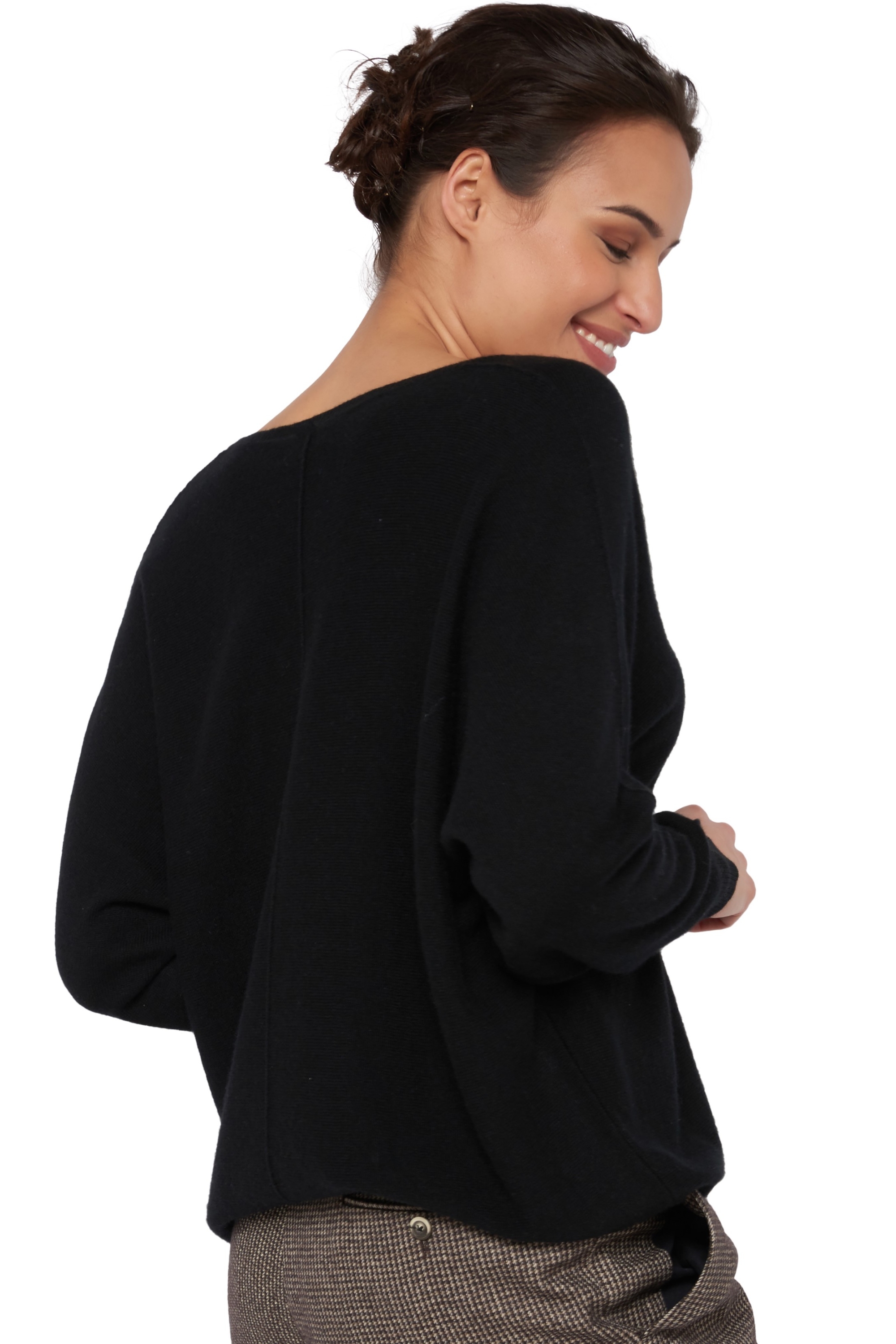 Cashmere kaschmir pullover damen v ausschnitt ushuaia schwarz m