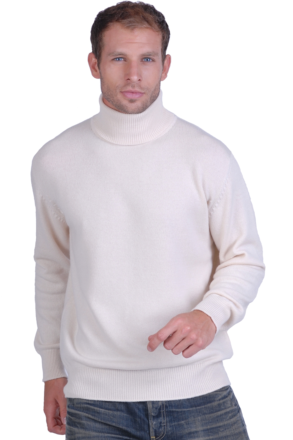 Cashmere kaschmir pullover herren dicke edgar 4f ecru 2xl