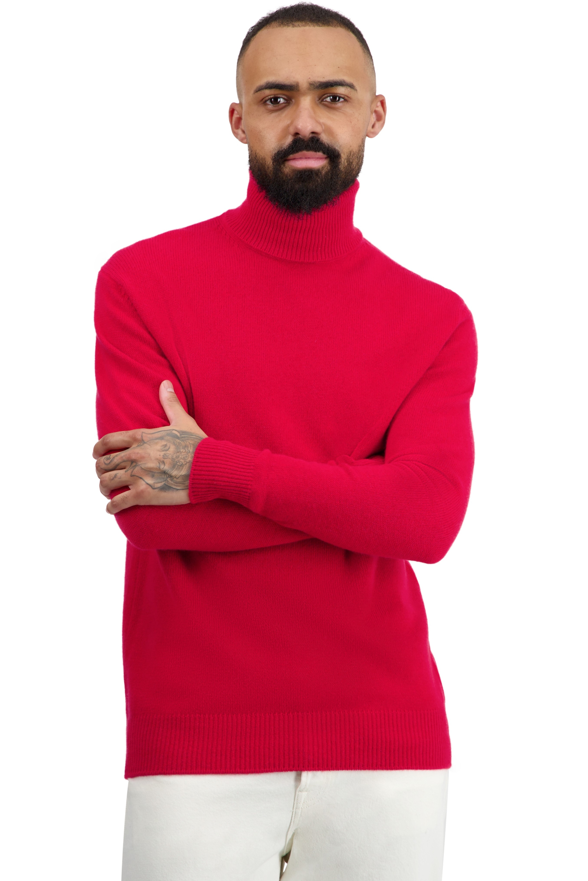 Cashmere kaschmir pullover herren dicke edgar 4f rouge s