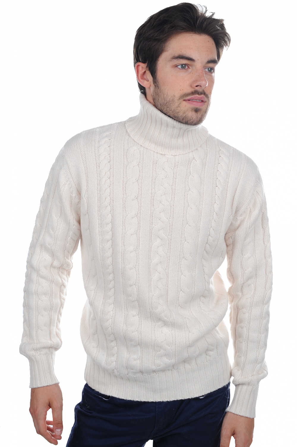 Cashmere kaschmir pullover herren dicke lucas natural ecru 2xl