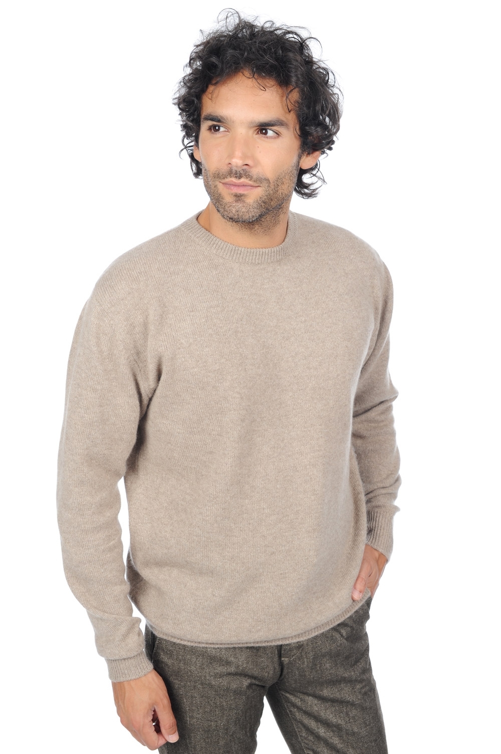 Cashmere kaschmir pullover herren dicke nestor 4f natural brown l