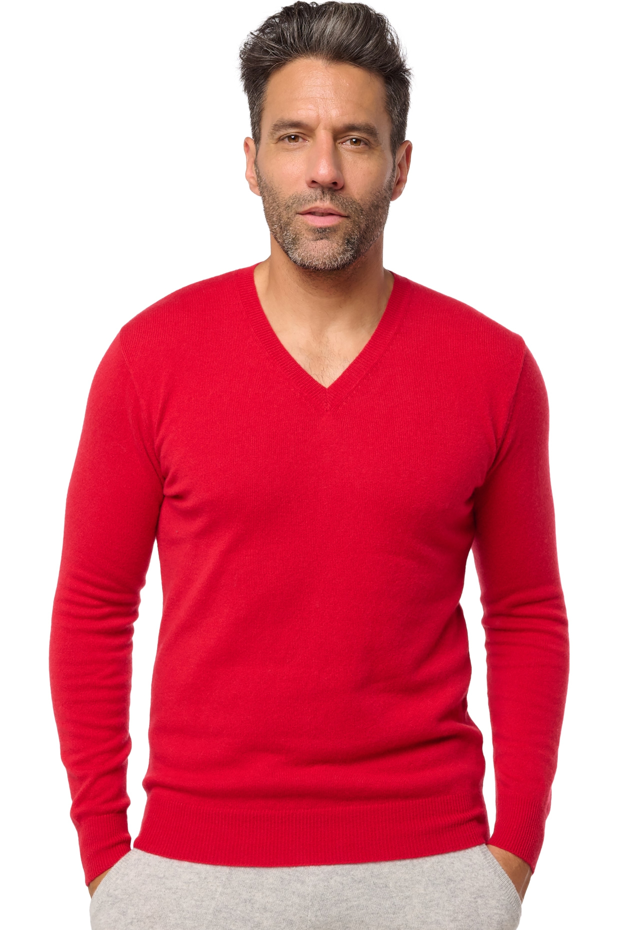 Cashmere kaschmir pullover herren gunstig tor first deep red m