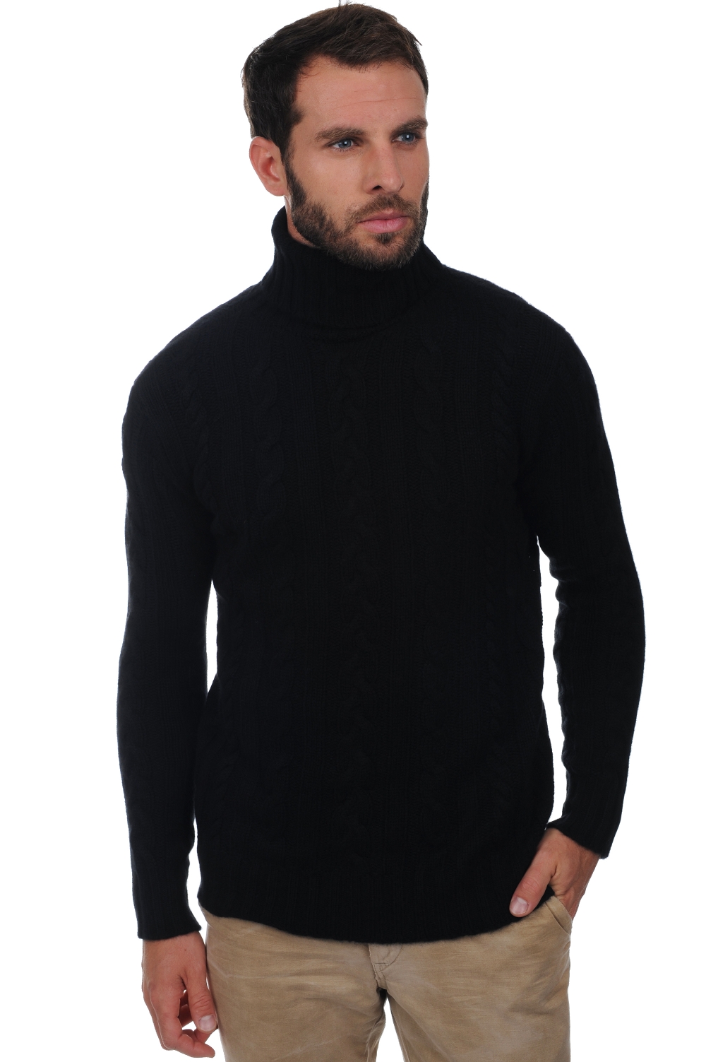 Cashmere kaschmir pullover herren lucas schwarz xs