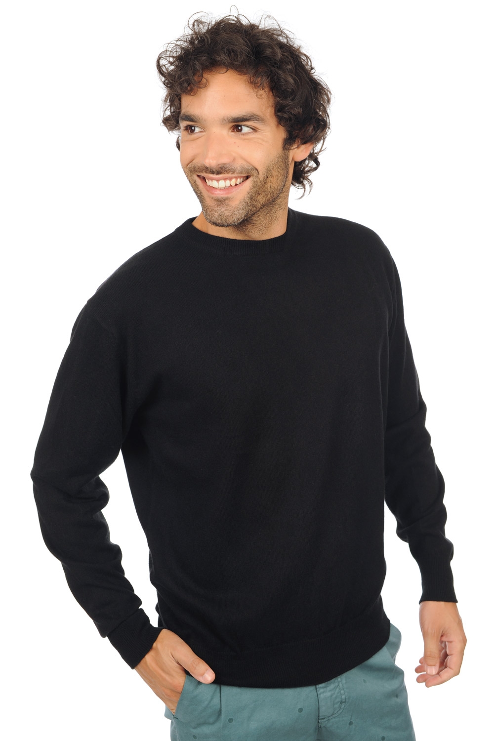 Cashmere kaschmir pullover herren nestor premium black 4xl