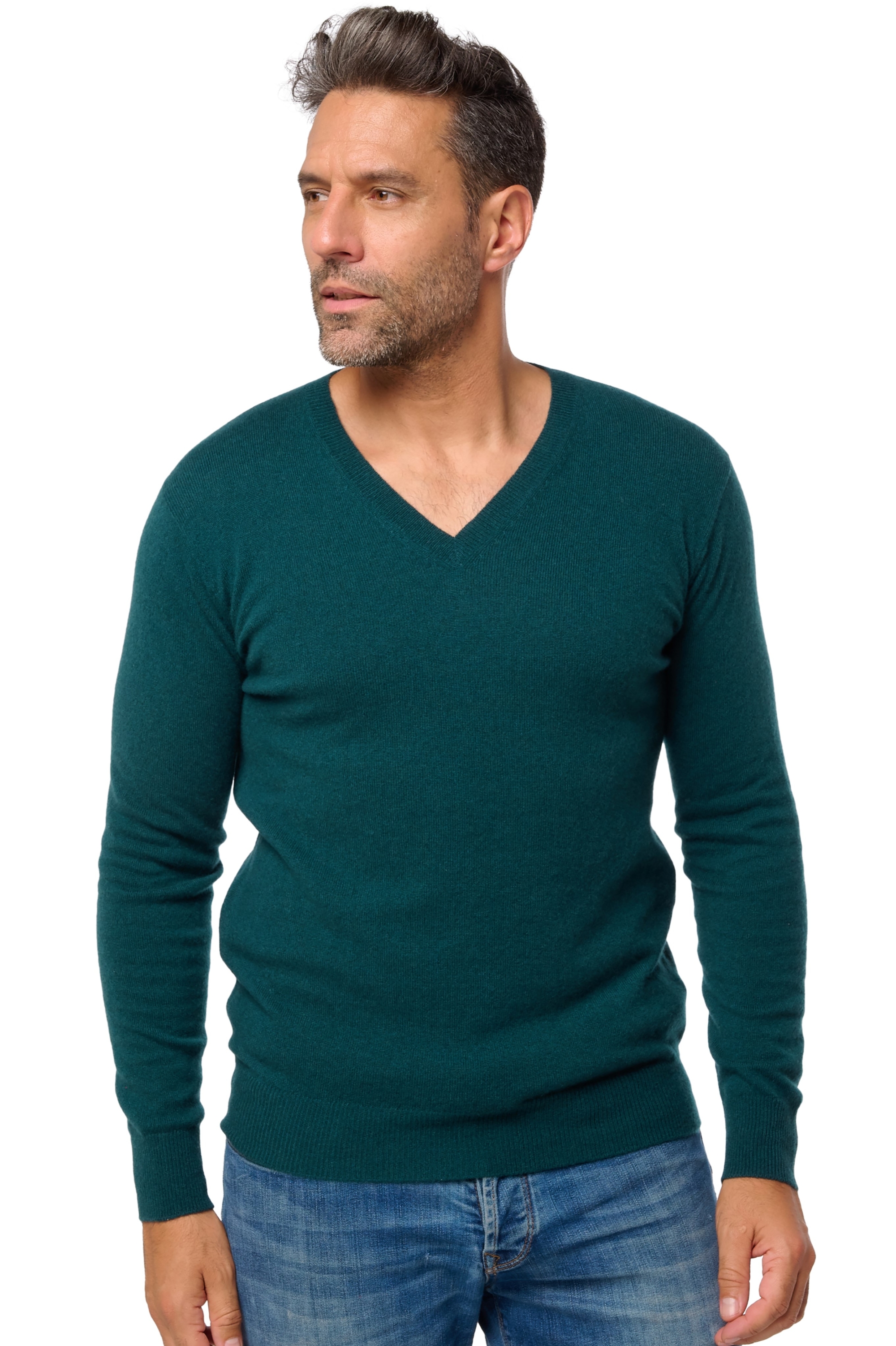 Cashmere kaschmir pullover herren tor first vert emeraude m