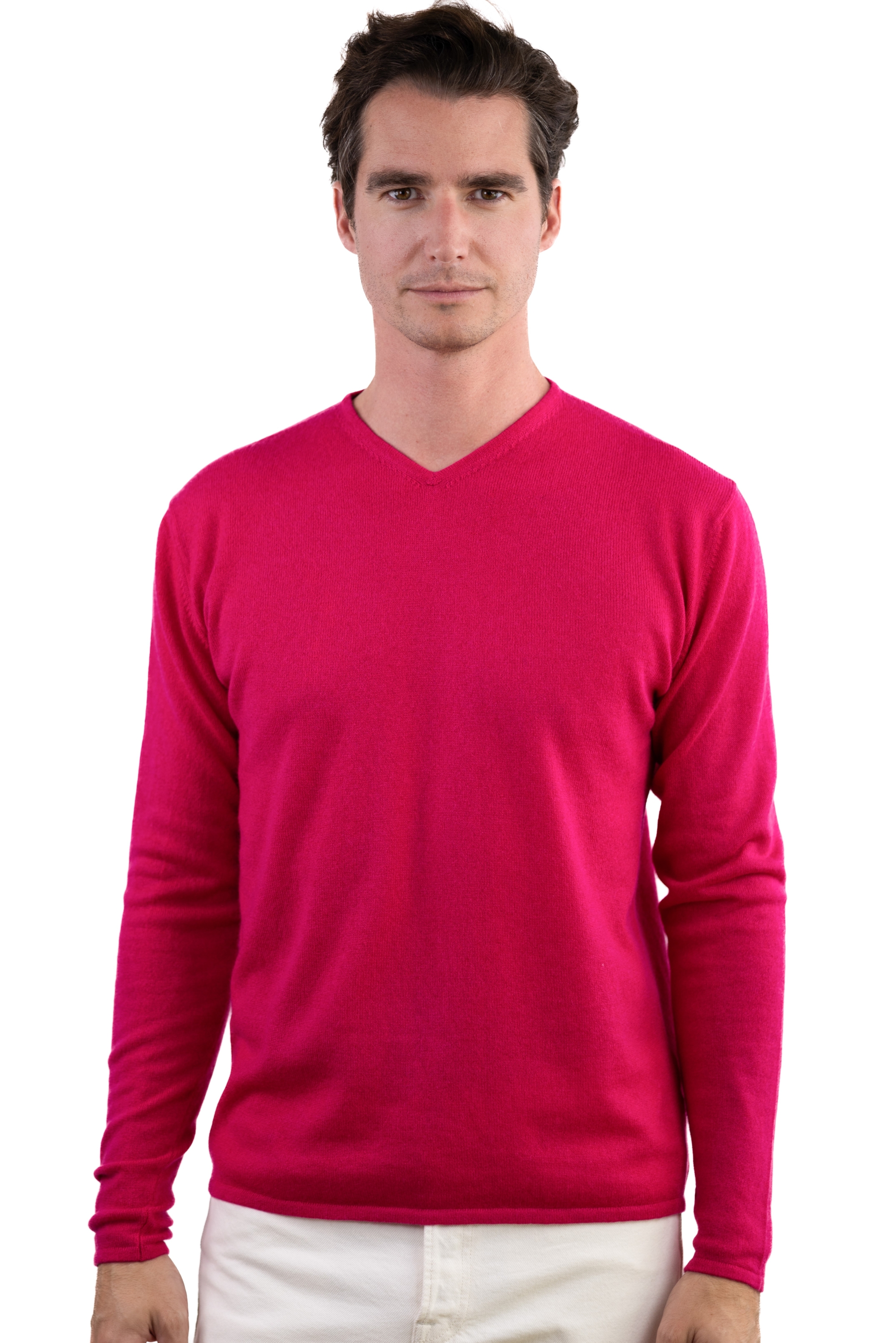 Cashmere kaschmir pullover herren v ausschnitt wamin lipstick l