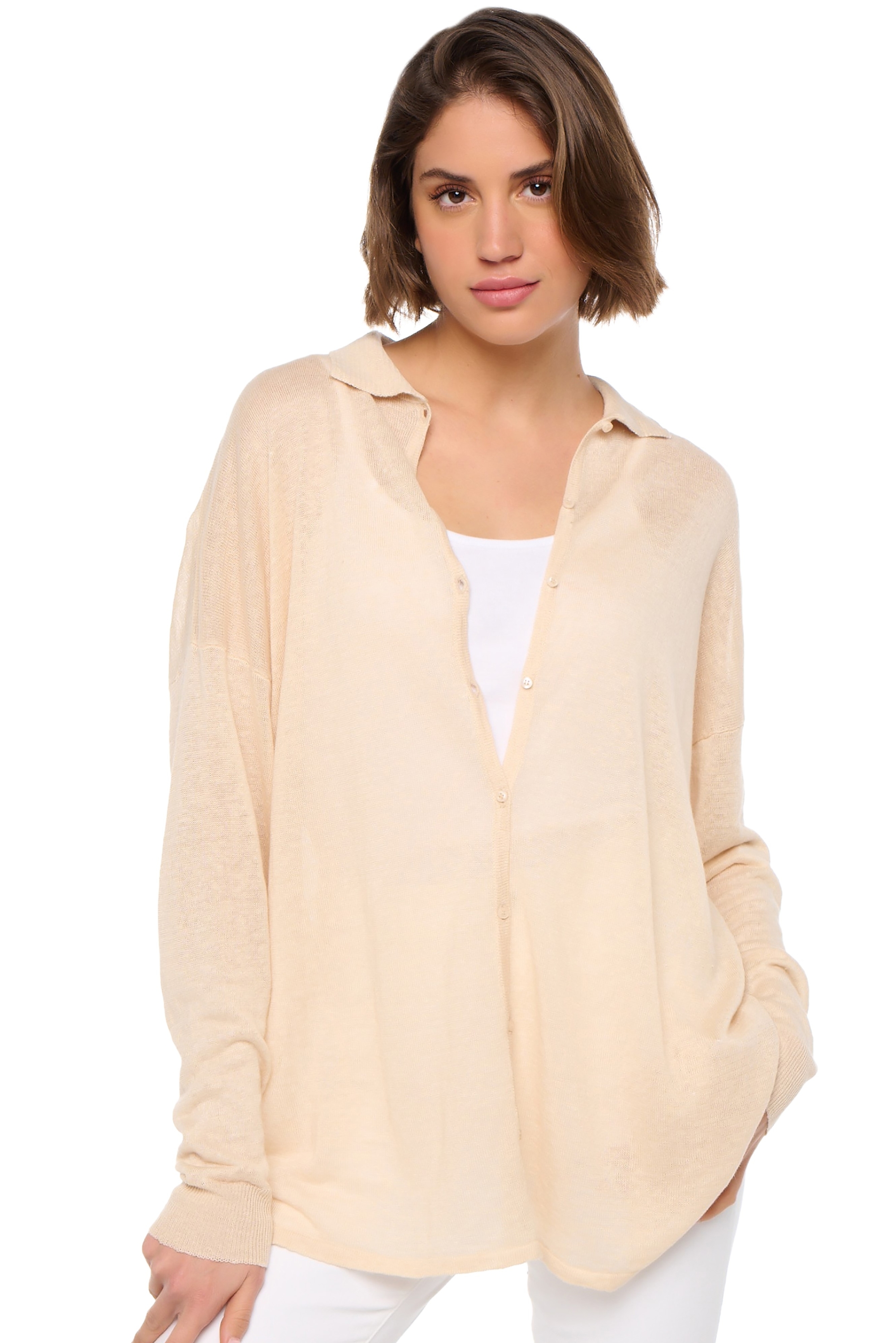 Leinen kaschmir pullover damen smaranda wheat m